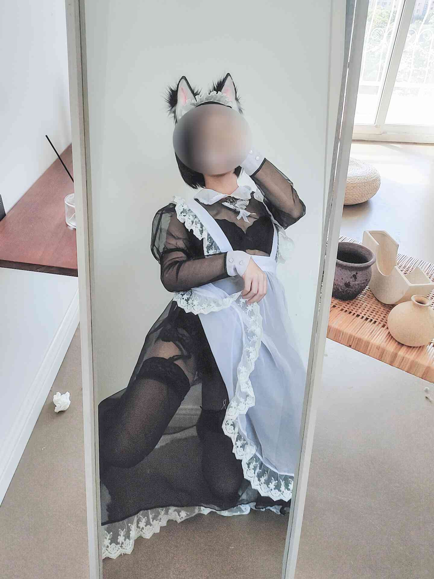 蠢沫沫透明女仆自拍